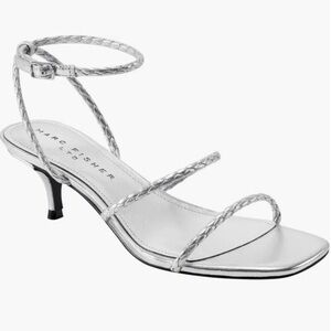 Marc Fisher Metallic Silver Heels